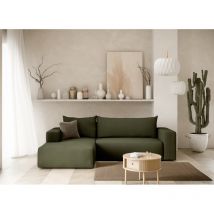 Canapé d'angle convertible LETTO Vert Angle gauche