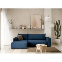 Canapé d'angle convertible LETTO Bleu Angle gauche