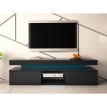 Meuble Tv LESTIRO avec éclairage LED Noir