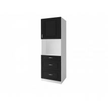 Meuble colonne four encastrable DINA 205 cm Noir