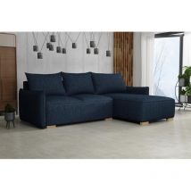 Canapé d'angle convertible FOLIA en L Bleu