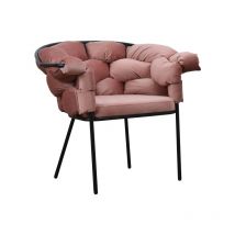Fauteuil CHERIO avec tissu doux Rose