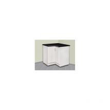 Meuble d'angle cuisine DINA mélaminé Blanc Meuble bas