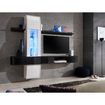 Ensemble meuble TV COMET II noir et blanc