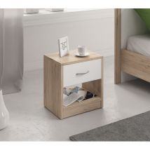 Table de nuit ROCHA Bois/Blanc