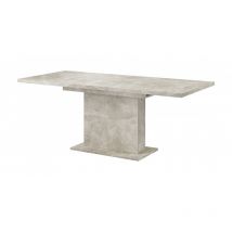 Table rectangle + allonge GLIANT 160 - 200 cm Gris