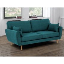 Canapé droit ZARI 3 places Turquoise