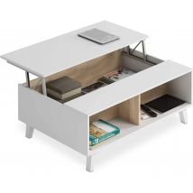 Table basse ZAIKI style scandinave Blanc