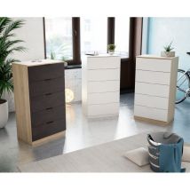 Alaya - Commode 5 tiroirs Marron