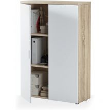 Meuble de rangement pour Bureau Blanc et Chêne Canadian 119 x 80 x 32,5 cm