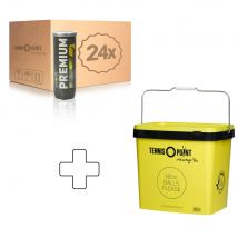 Tennis-Point Premium Tennisball 24x 3er Dose Im Karton, Plus Balleimer