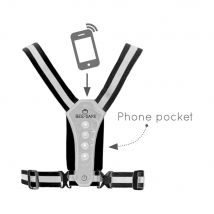 Bee-Safe Led Harness Phone Pocket Lichtsysteem