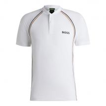 BOSS Pariq TOC Mesh Polo Heren-Wit