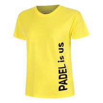 Padel-Point Padel Is Us T-shirt Dames-Geel,Zwart