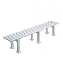 Tegra Tennisbank 2m Ohne Lehne-Weiß