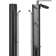 Tegra ASS Tennisnetzpfosten 83mm Rund,Aluminium-Dunkelgrün