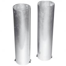 Tegra Bodenhülsen 85mm Im Doppelpack,Rund-Silber