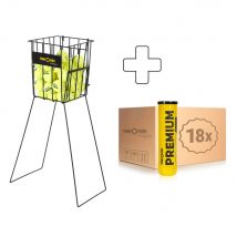 Tennis-Point 18x verpakking 4 stuks Premium Plus ballenmand
