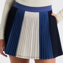 Original Penguin Micro Pleated Rok Dames-Blauw,Crème
