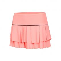 Lucky in Love Pleat Tier With Piping Rok Dames-Abrikoos,Zwart