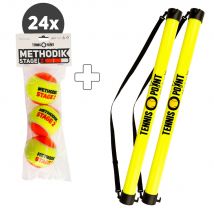 Tennis-Point (Stage 2) 24x Zak 3 Stuks Plus Ballenverzamelbuis