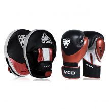 MCD Ron Series Boxing Gloves and Pads Black 14oz