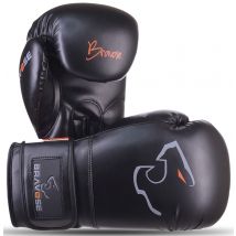 Bravose Armour Boxing Gloves Black Punchbag and Pads Training Black 14oz