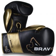 Bravose Titan Grip 2 Boxing Gloves Black Gold Sparring and Heavy Bag Training Black/Gold 16oz