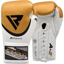 RDX A2 BBBofC Approved Fight Boxing Gloves Gold 8oz
