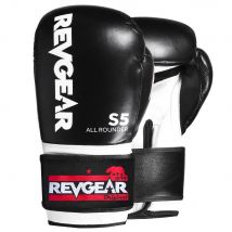 Revgear S5 All Rounder Boxing Gloves Black White Black 10oz