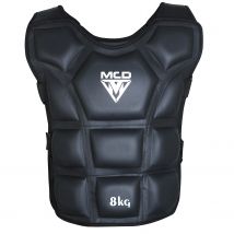 MCD Weighted Vest 8kg 12kg 20kg Weight Training Body Gear Black 8Kg