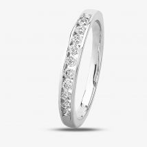 9ct White Gold 0.25ct Diamond Channel Set Half Eternity Ring THR 5549-25 L
