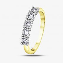 9ct Yellow Gold 0.33ct Diamond Half Eternity Ring 50M02YW/33-10 N