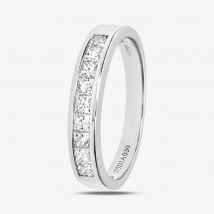9ct White Gold 0.5ct Silver Diamond Ring PR05550 9KW O