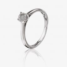 9ct White Gold 0.05ct Diamond Cluster Ring THR14566-05 K