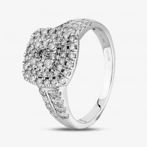 18ct White Gold 1.00ct Diamond Square Shape Ring THR15868-100 J