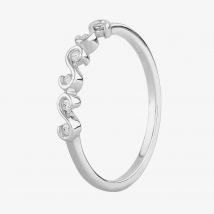 9ct White Gold 0.05ct Diamond S-Link Ring THR23106-05CH P