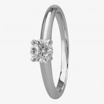 Mastercut Simplicity Four Claw 18ct White Gold 0.40ct Diamond Solitaire Ring C5RG001 040W