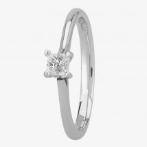 1888 Collection Platinum 0.25ct Princess-Cut Diamond Classic Solitaire Ring RI-2022(.25CT PLUS)- D/SI1/0.30ct
