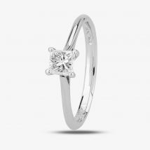 1888 Collection Platinum 0.40ct Princess-Cut Diamond Classic Solitaire Ring RI-2022(.40CT PLUS)- G/SI1/0.46ct
