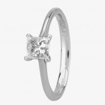 1888 Collection Platinum 0.70ct Princess-Cut Diamond Classic Solitaire Ring RI-2022(.70CT PLUS)- G/SI1/0.70ct