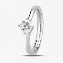 1888 Collection Platinum 0.60ct Diamond Twisted Solitaire Ring RI-137(.60CT PLUS)- I/SI2/0.66ct