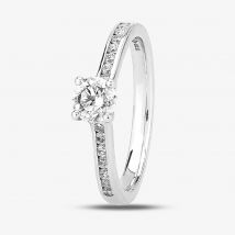 1888 Collection Platinum 0.50ct Diamond-Set Solitaire Ring RI-138(.50CT PLUS)- H/SI2/0.50ct