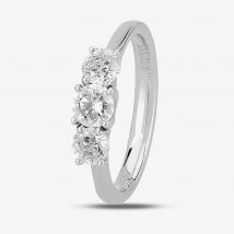 1888 Collection Platinum 1.00ct Diamond Trilogy Ring R3-145(1.00CT PLUS) H/SI2/1.00ct