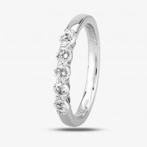 1888 Collection Platinum 0.50ct Five-Stone Diamond Ring HET1001(.50CT PLUS) E-F/SI1-SI2/0.50ct