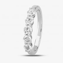 1888 Collection Platinum 0.75ct Five-Stone Diamond Ring HET1001(.75CT PLUS) G-H/VS2-SI1/0.78ct