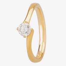 1888 Collection 18ct Gold 0.25ct Diamond Twisted Solitaire Ring RI-137(.25CT PLUS)- H/SI2/0.25ct