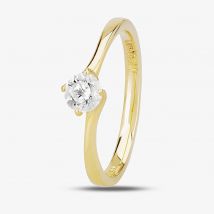 1888 Collection 18ct Gold 0.40ct Diamond Twisted Solitaire Ring RI-137(.40CT PLUS) G/SI1/0.40ct