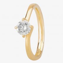 1888 Collection 18ct Gold 0.70ct Diamond Twisted Solitaire Ring RI-137(.70CT PLUS)- H/VS1/0.70ct