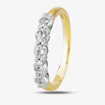 1888 Collection 18ct Gold 0.75ct Five-Stone Diamond Ring HET1001(.75CT PLUS)- G-H/SI1-SI2/0.75ct